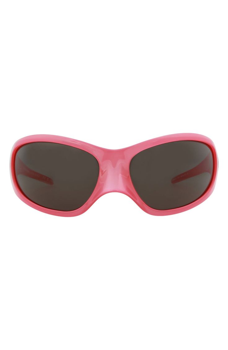 The future is now and bright enough to justify the wrapped, tinted lenses that shade these dynamic Italian-made sunglasses designed for terrestrials. 80mm lens width; 18mm bridge width; 110mm temple length 100% UV protection Injection frame Nylon lens Made in Italy Modern Pink Shield Sunglasses With Polarized Lenses, Sports Sunglasses With Tinted Polycarbonate Lenses, Pink Anti-reflective Sports Sunglasses, Outdoor Shield Sunglasses With Polarized Lenses, Outdoor Plastic Shield Sunglasses With Polarized Lenses, Pink Anti-reflective Shield Sunglasses For Outdoor, Plastic Sunglasses With Mirrored Lenses For Outdoor Activities, Pink Plastic Shield Sunglasses With Uva Protection, Pink Polycarbonate Sunglasses With Uv Protection