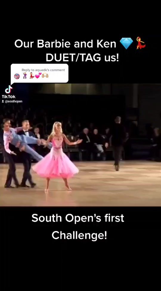 an ad for the south open's first dance challenge is shown in this screenshot