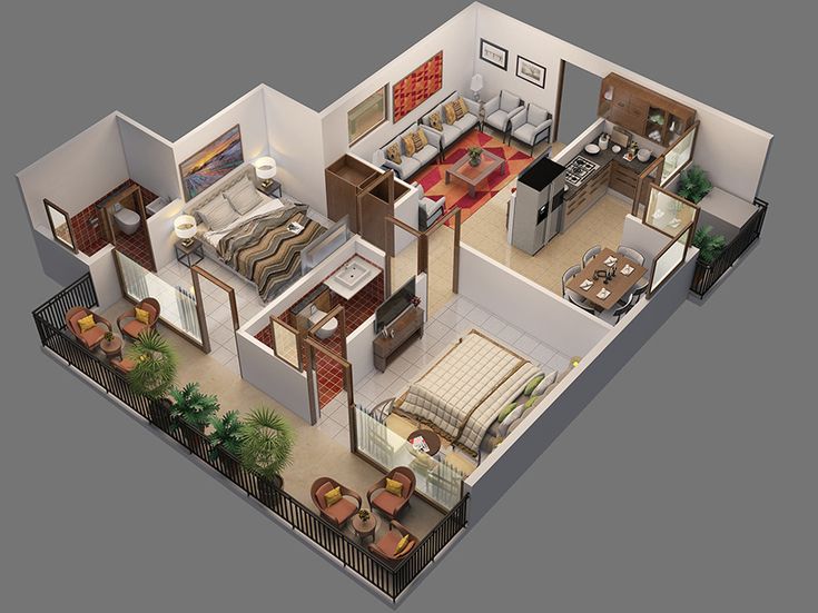 the floor plan of a two bedroom apartment with living room, dining area and kitchen