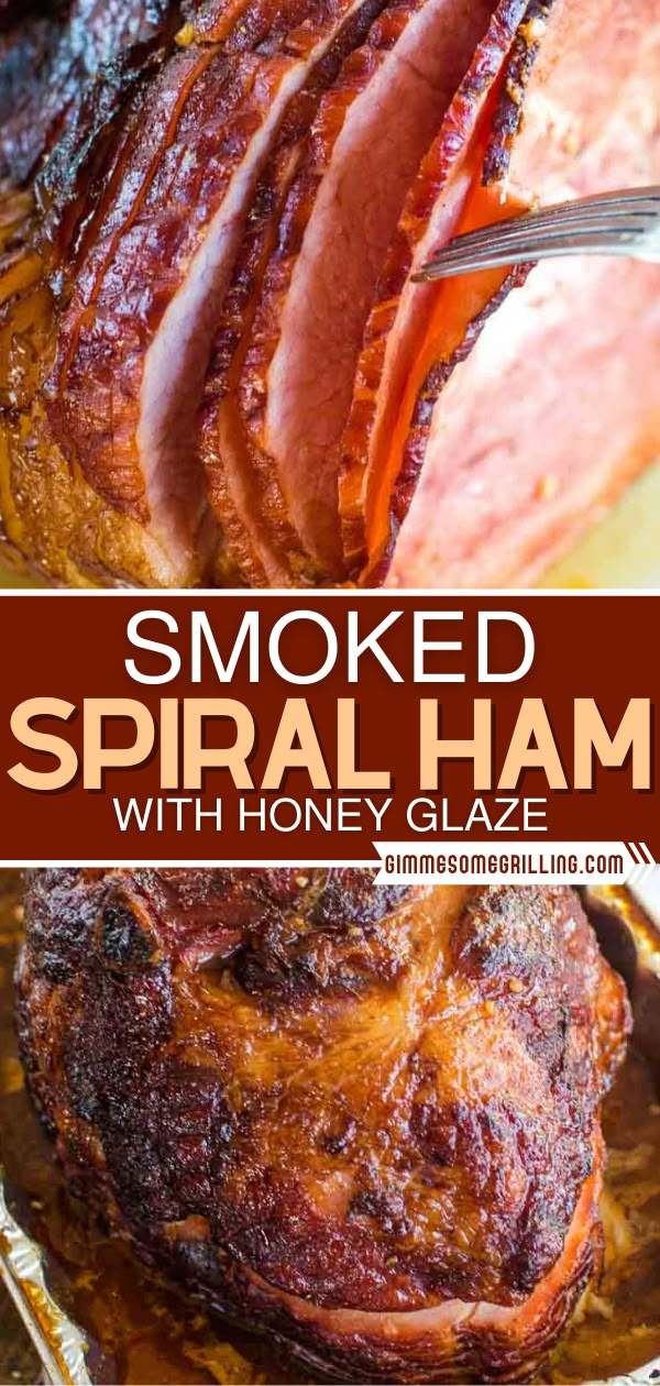 double smoked spiral ham in a roasting pan