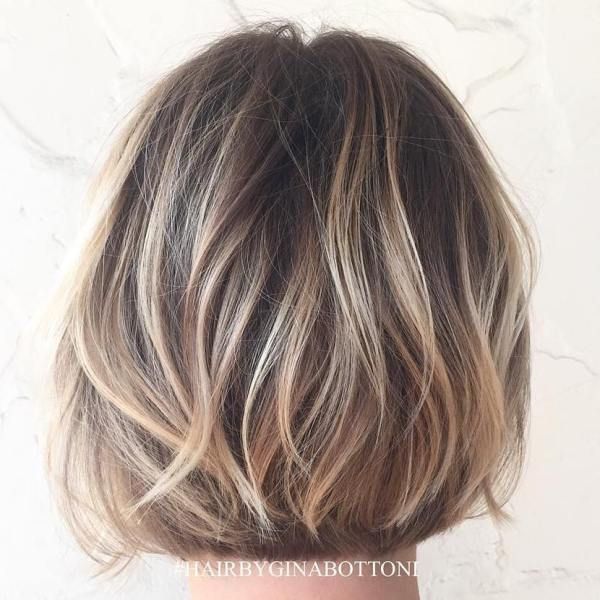 Blonde Balayage For Brown Bob                                                                                                                                                                                 More Short Ombre Hair, Blond Balayage, Bronde Hair, Balayage Blonde, Short Brown Hair, Ombré Hair, Short Straight Hair, Hair Styles 2017, Short Hair Balayage