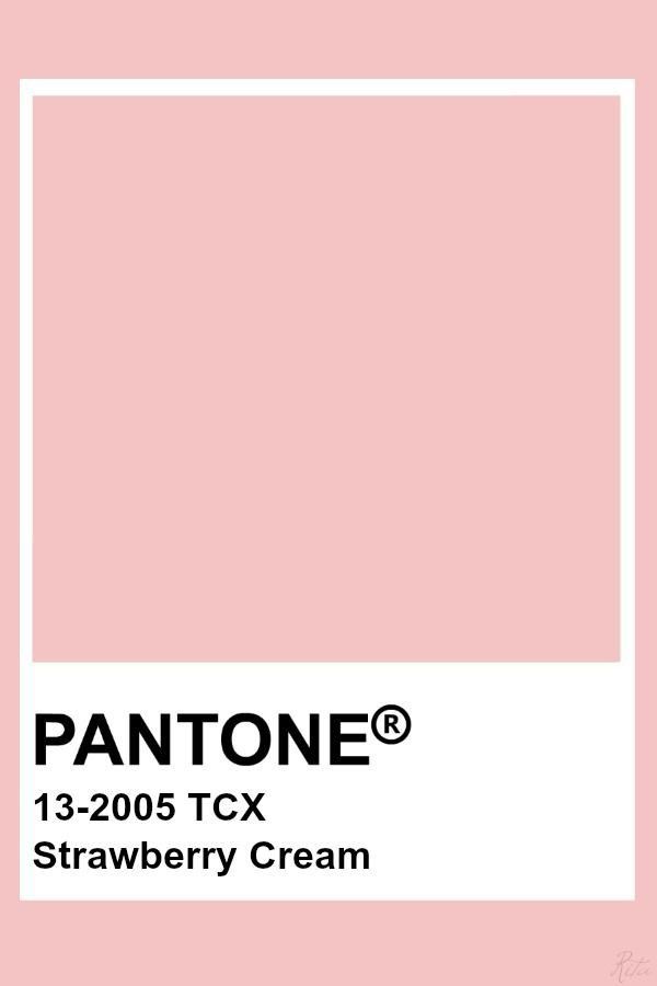 pantone's strawberry cream is shown in the color pink, with white trim