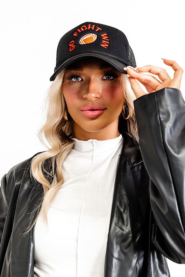 -Fun embroidered lettering " Go Fight Win" -Seamless foam front panel with breathable mesh backing -Adjustable snap closure Embroidered Lettering, Women Clothing Boutique, Online Womens Clothing, Boutique Clothing, Snap Closure, Trucker Hat, Mesh, Hats, Clothes For Women