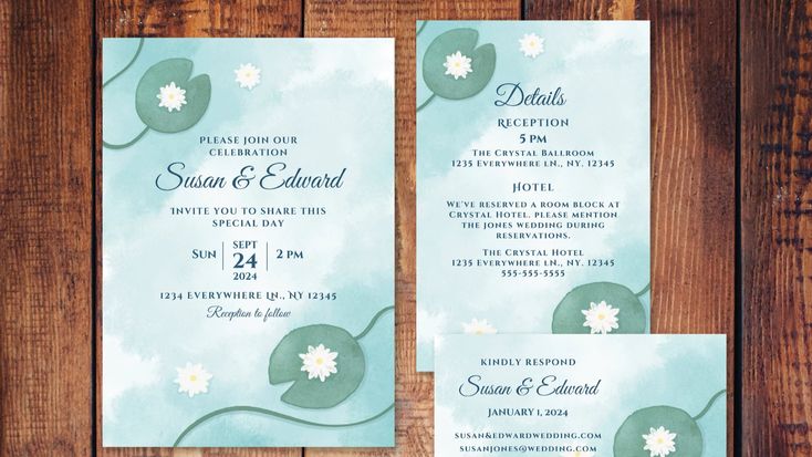 Paper Leaf Company | Wedding Invites | DIY Customizable Templates