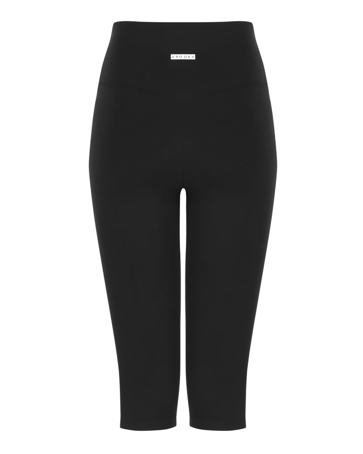 DETAILS: Color : Black comfortable fit High-waisted crop leggings Brand logo detail on back waistband 76% Nylon 24% Lycra Machine wash SIZE & FIT: Fits true to size Waist : 11 3/4" Inseam : 15 1/4" Model is wearing size S Micro-elastic Black Yoga Pants, Black Stretch Leggings With Contoured Waistband, Stretch Black Leggings With Contoured Waistband, Black Sporty Leggings With Contoured Waistband, Black Compressive Casual Tights, Black Compression Bottoms With Ribbed Waistband, Compressive Black Casual Tights, Casual Compressive Black Tights, Black Athleisure Activewear With Ribbed Waistband