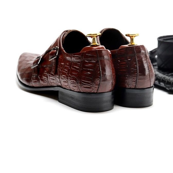 Introducing our exquisite Luxury Alligator Pattern Pointed Toe Brogue Dress Shoes, meticulously crafted to elevate your formal attire with sophistication and style. With a striking alligator pattern and solid design, these shoes exude luxury and elegance for any formal occasion. The sleek pointed toe shape and durable rubber outsole ensure a lasting impression and confident stride, while the full grain leather insole provides superior comfort and support. Elevate your style and leave a lasting impression with our exceptional Luxury Alligator Pattern Pointed Toe Brogue Dress Shoes. Alligator Pattern, Oxford Dress Shoes, Formal Attire, Casual Everyday, Travel Backpack, Signature Style, Full Grain Leather, Formal Occasion, Cow Leather