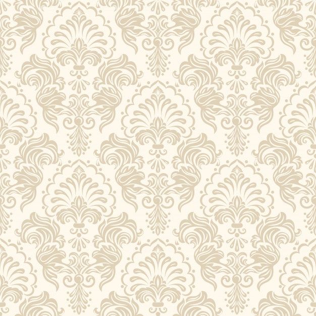 a white and beige wallpaper with an intricate design