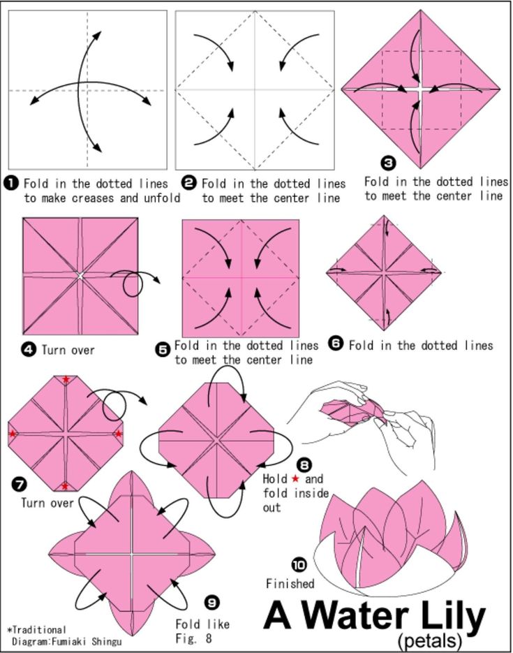 how to make an origami flower with paper - step by step instructions for