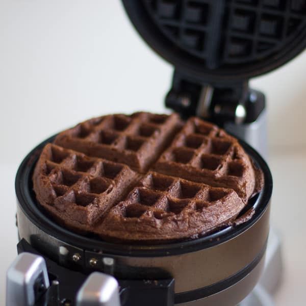 a waffle maker sitting on top of a counter