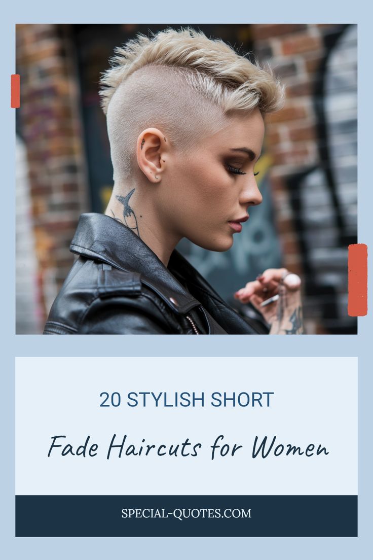 Short fade haircuts are a chic option that many women are choosing for their sleek, stylish appeal. This look enhances facial features and updates your hairstyle effortlessly. The listicle includes 20 bold variations perfect for expressing your individuality. With the versatility of short fades, from artistic designs to subtle cuts, there's something here for everyone. Each style plays with lengths, adding a unique flair that's trendy for 2024. Say goodbye to long hair struggles and embrace fierce, faultless looks tailored to modern tastes! Burst Fade Women, Womens Fade Haircut Short Hair, Taper Fade Haircut Women, Fade Haircut Women, Afro Fade, Short Fade Haircut, Pompadour Fade, Taper Fade Haircut, Long Hair On Top