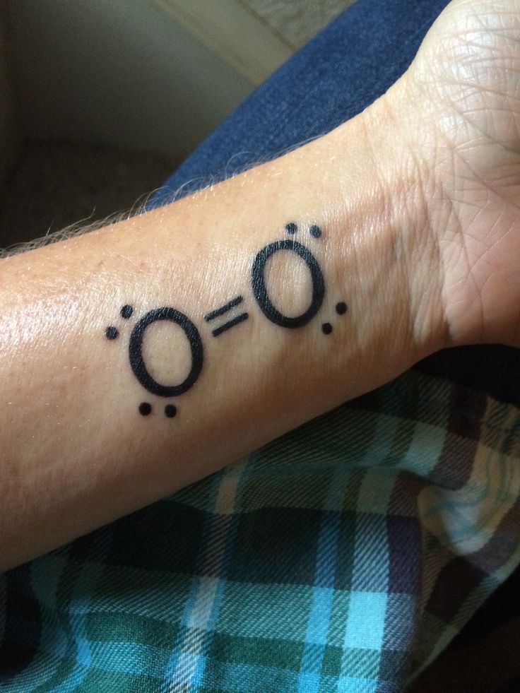 a person with a tattoo on their arm that has the letter o in black ink