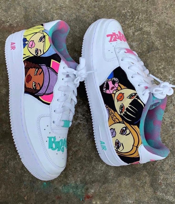 Boondocks Custom Shoes, Care Bear Custom Shoes, Custom Painted Barbie Shoes, Scooby Doo Custom Shoes, Cartoon Custom Air Force 1, Nike Air Force Cartoon Custom, Nike Shoes Women Fashion, Custom Sneakers Diy, Custom Painted Shoes