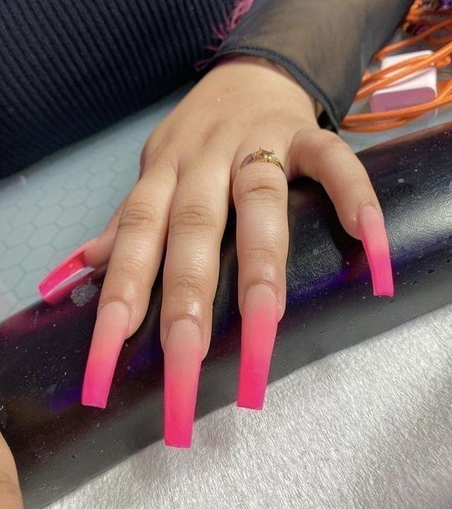 2023 Nails, Ombre Acrylic Nails, Long Acrylic Nails Coffin, Exotic Nails, Long Acrylic, Long Square Acrylic Nails, Coffin Nails Long, Trendy Nail, Bling Acrylic Nails