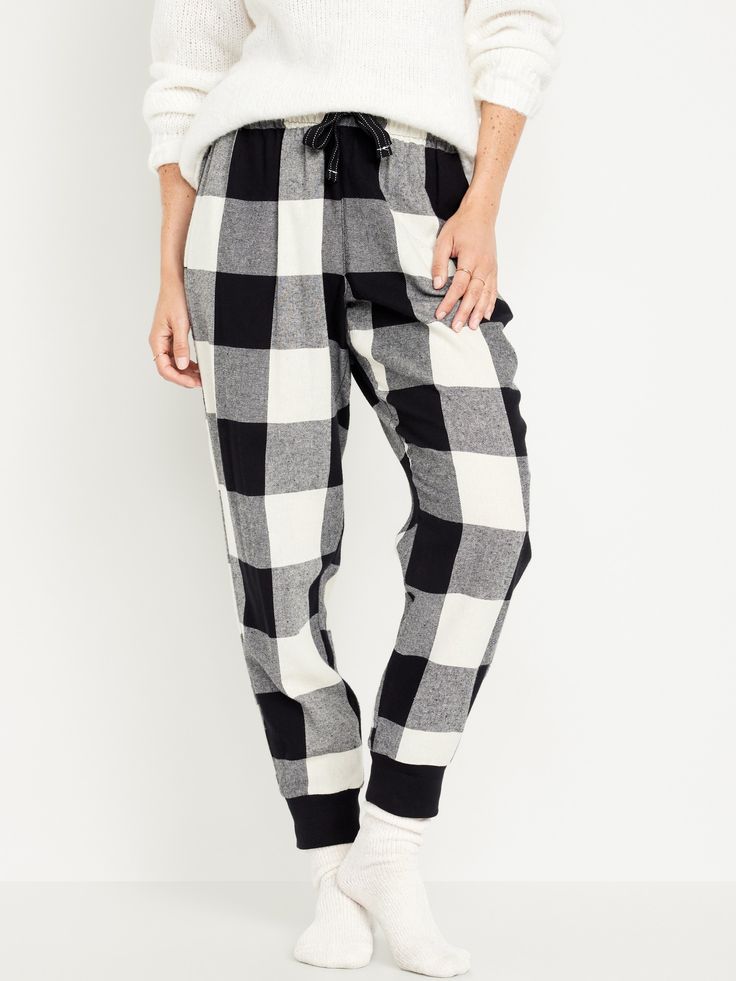 Matching Flannel Jogger Pajama Pants for Women | Old Navy Christmas Pajama Shorts, Matching Loungewear Set, Buffalo Plaid Fabric, Buffalo Plaid Pajamas, Christmas Pajama Pants, Nursing Pajamas, Fleece Pajama Pants, Buffalo Plaid Flannel, Flannel Pajama Pants