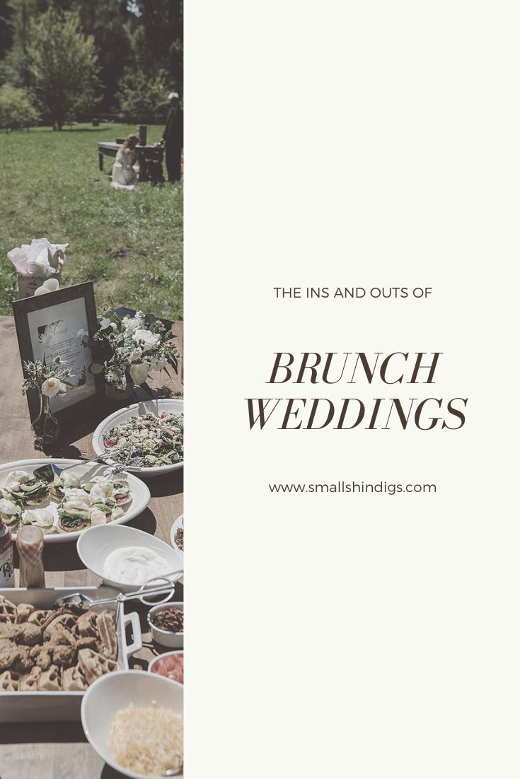 an outdoor brunch wedding with food on the table