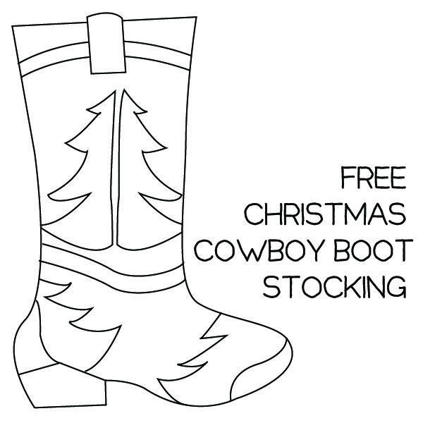 a cowboy boot with the words, free christmas cowboy boot stocking written on it