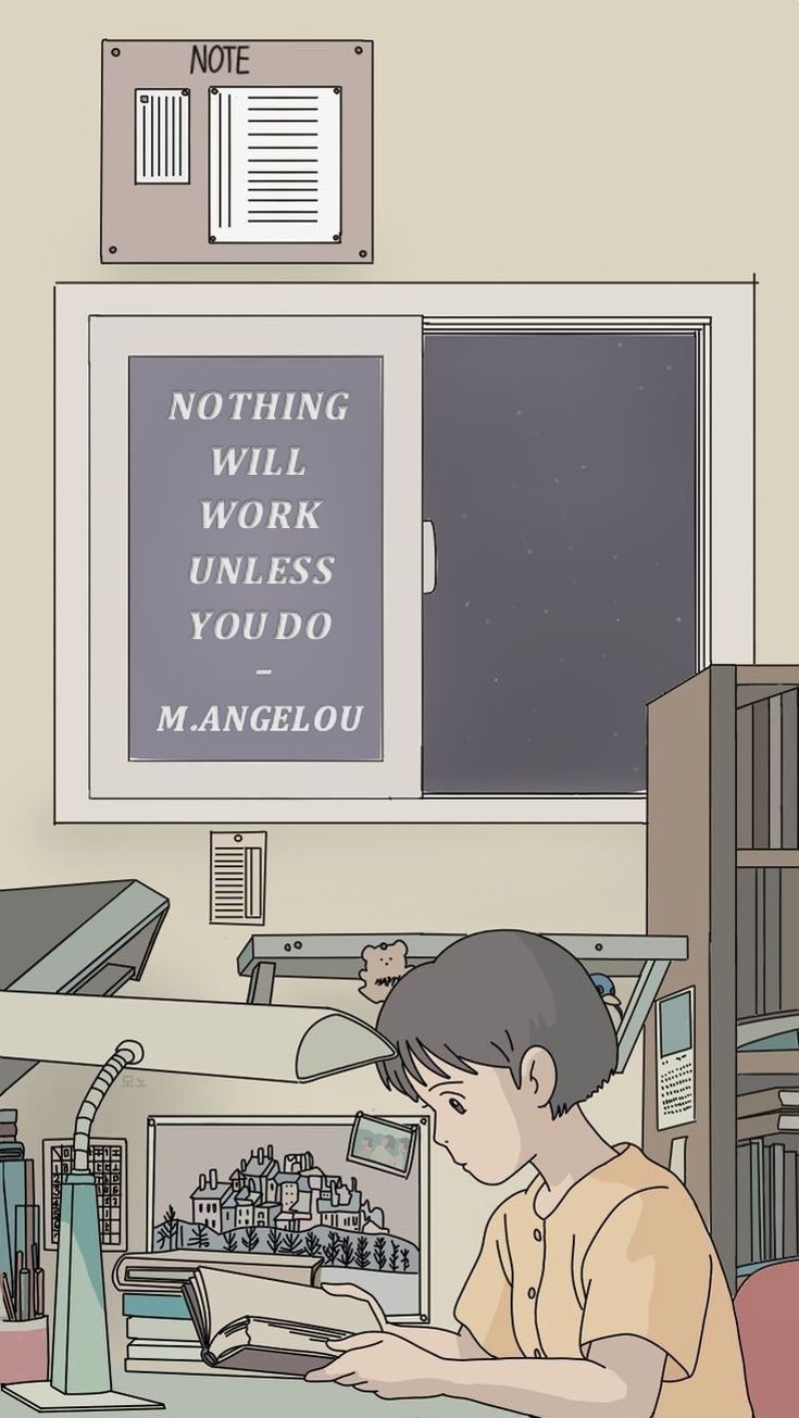 QUOTE Anime Study Aesthetic 90s, Anime Study Quotes, Anime Studying Wallpaper, Study Motivation Anime, Anime Study Motivation Wallpaper, Study Focus Wallpaper, Study Motivation Drawing, Anime Study Aesthetic, Notion Anime