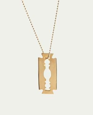 BLOCK BLADE NECKLACE – JOHNNY NELSON Blade Necklace, Box Chain, Arrow Necklace, Fashion Inspiration, Gold Necklace, Gold Plate, Plating, Yellow Gold, White Gold