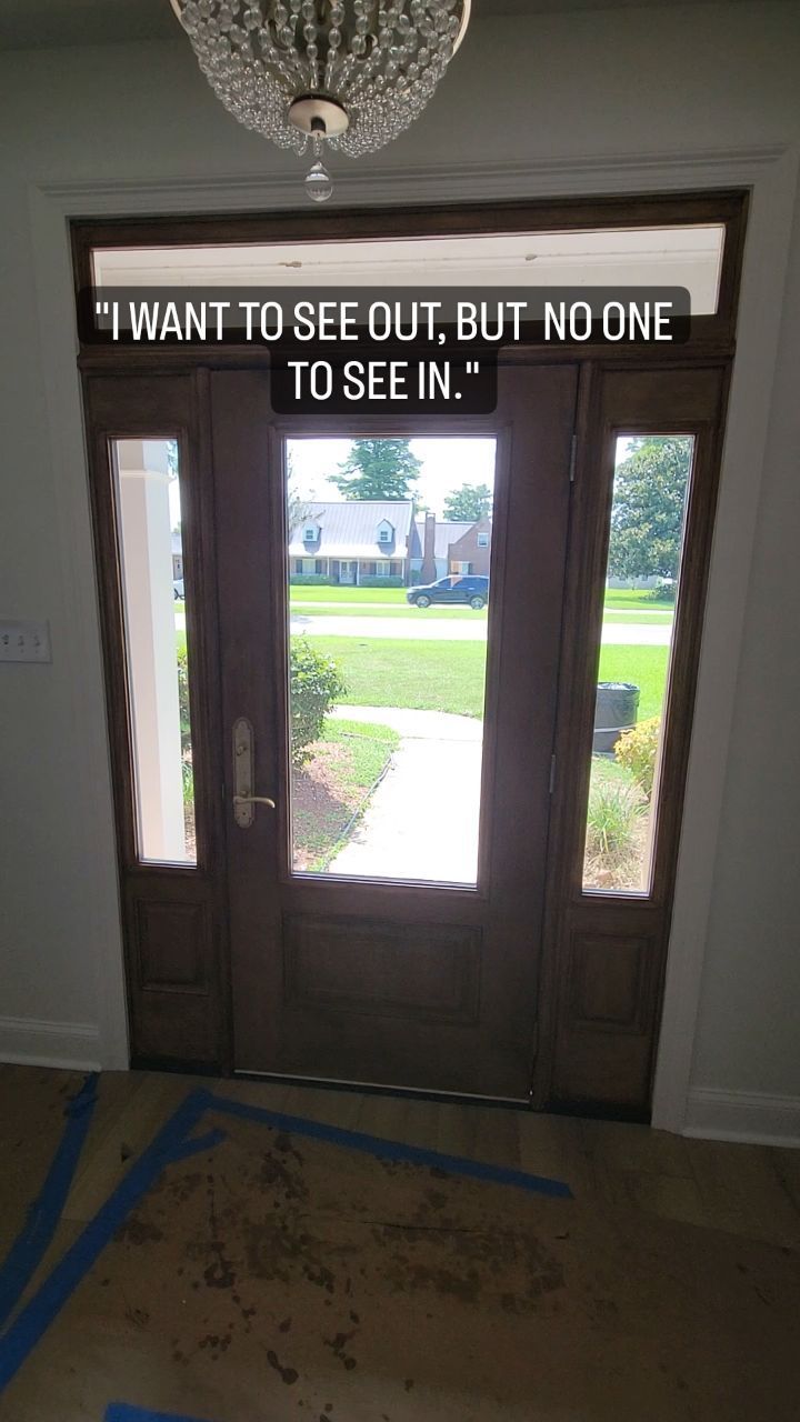 an open door with the words i want to see out, but no one to see in