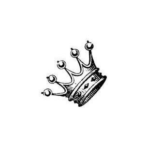 a black and white drawing of a crown