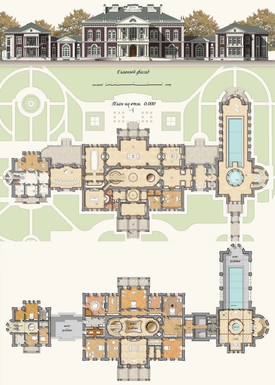 the floor plan for an old mansion