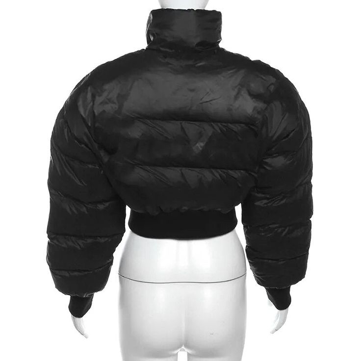 Material: Polyester Techwear Outerwear With Padded Collar For Streetwear, Techwear Streetwear Outerwear With Padded Collar, Urban Spring Puffer Jacket With Padded Collar, Urban Style Spring Puffer Jacket With Padded Collar, Fall Streetwear Techwear Puffer Jacket, Fall Techwear Puffer Jacket For Streetwear, Techwear Puffer Jacket For Streetwear In Fall, Techwear Outerwear With Padded Collar, Black Urban Puffer Jacket With Ribbed Cuffs