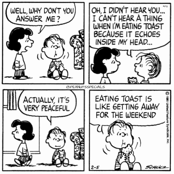 a comic strip with peanuts saying,'i don't hear if you are talking to