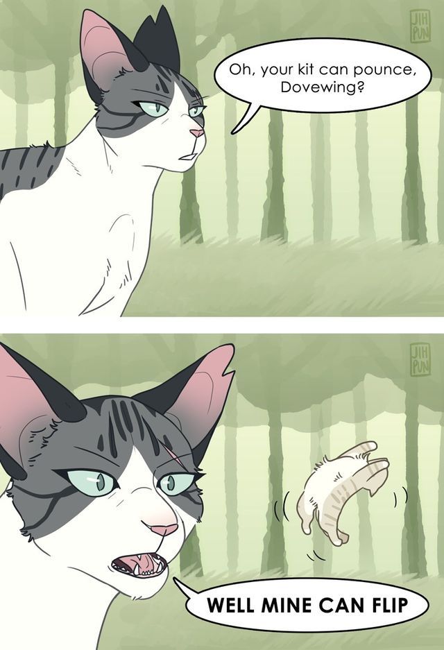 two comics with cats talking to each other and one has an empty speech bubble above it