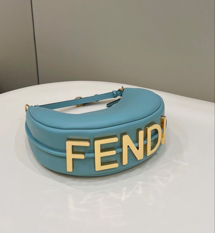 Blue Fendi Bag, Fendi Bracelet, Blue Handbags, Girly Bags, Fendi Bags, Blue Bags, Fashion Killa, Luxury Bags, Leather Bracelet