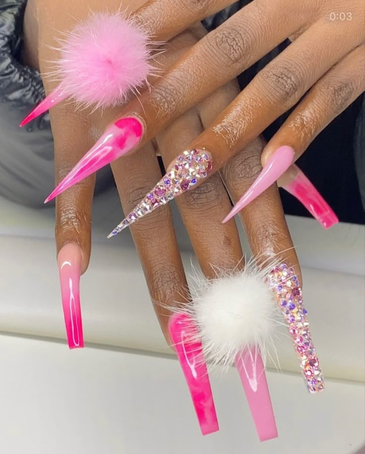 Baddie Nails Acrylic, Nails Fire, Nails Baddie, Long Acrylic Nail Designs, Drip Nails, Baddie Nails, Acrylic Press On Nails, Cute Acrylic Nail Designs, Dope Nail Designs