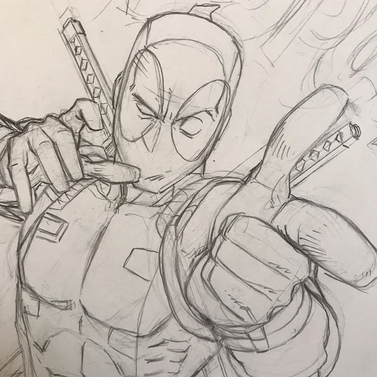 Marvel Heroes Drawing, Deadpool Poses, Deadpool Drawing, Joker Dark, Comic Art Sketch, Deadpool Art, Dark Phoenix, Arte Sketchbook, Dessin Adorable