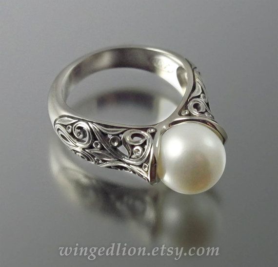 TWO BEAUTIES silver & 14k gold Pearl ring by WingedLion on Etsy Elegant Hand Forged Open Ring Jewelry, Elegant Rings With Historical Design For Formal Occasions, Ceremonial Elegant Rings With Intricate Design, Elegant Ceremonial Rings With Intricate Design, Heirloom Rings With Historical Design For Formal Occasions, Heirloom Jewelry With Historical Design For Anniversary, Elegant Formal Rings With Historical Design, Ceremonial Open Ring Elegant Style, Ceremonial Rings With Intricate Design