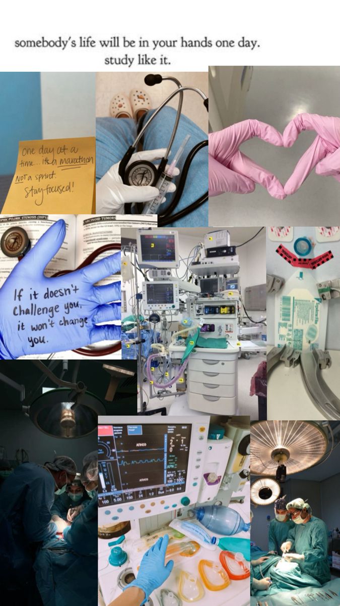 a collage of pictures with medical equipment and words on them that say somebody's life will be in your hands one day