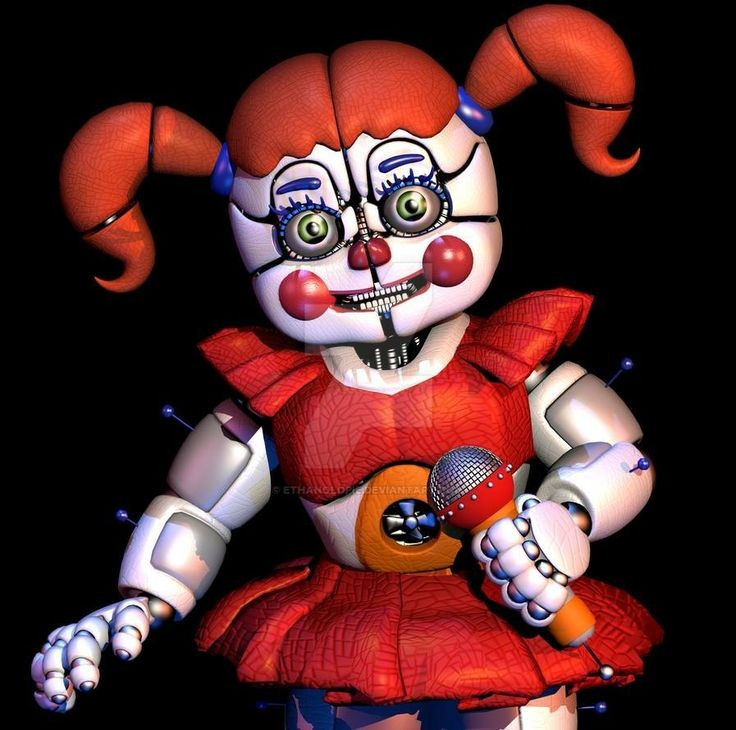 a creepy clown holding a microphone and wearing a red dress