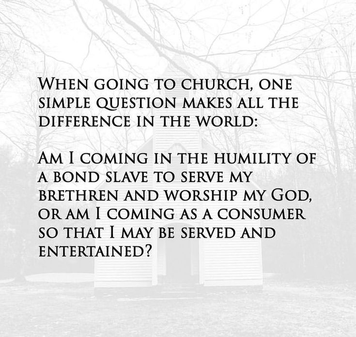 an old church with the words, when going to church one simple question makes all the differences in the world