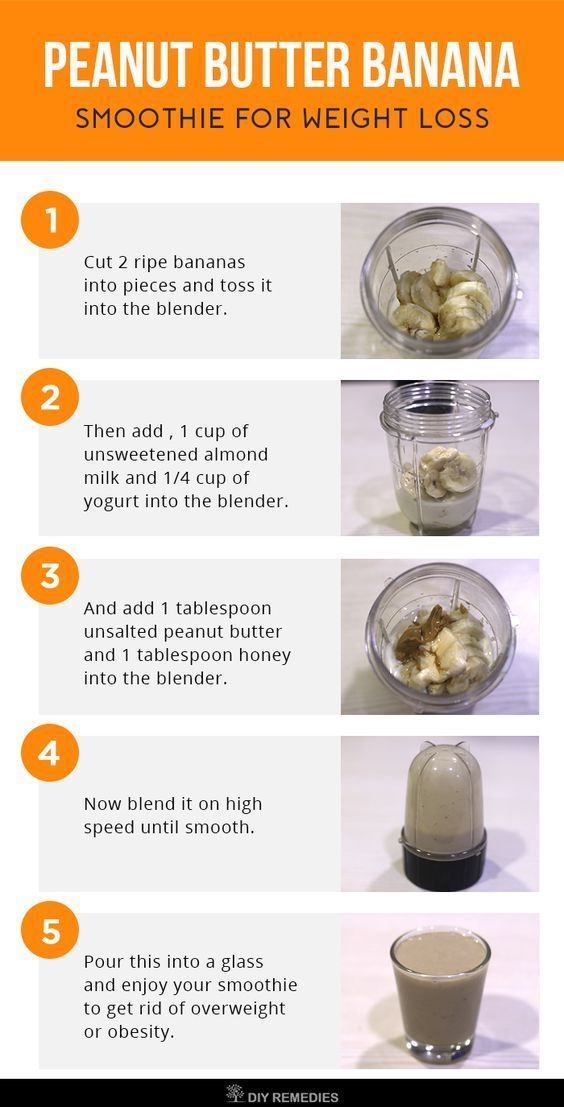 instructions for how to make peanut butter banana smoothie in a blender or food processor