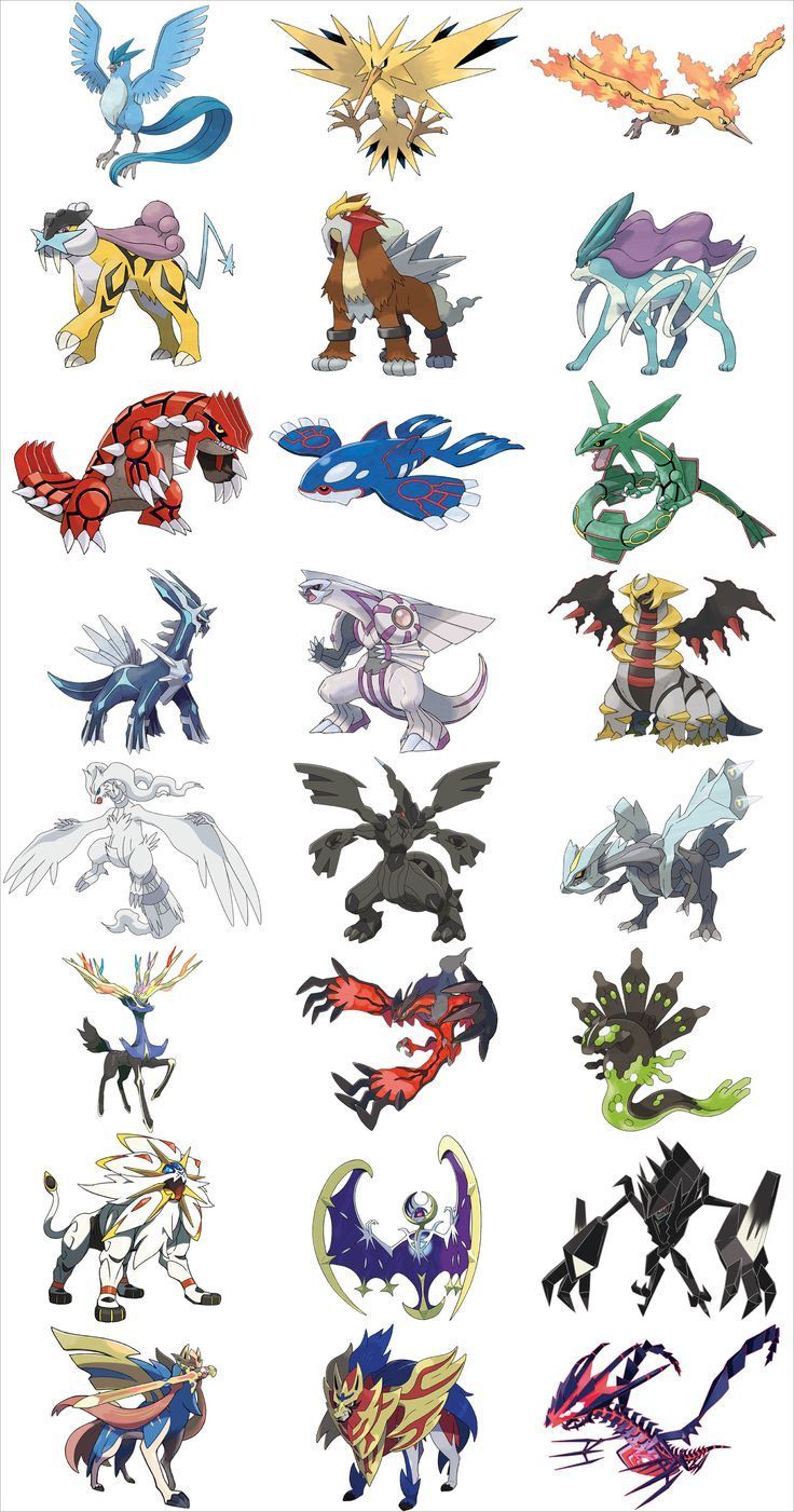 the different types of pokemons are shown in this image, and there is no image on