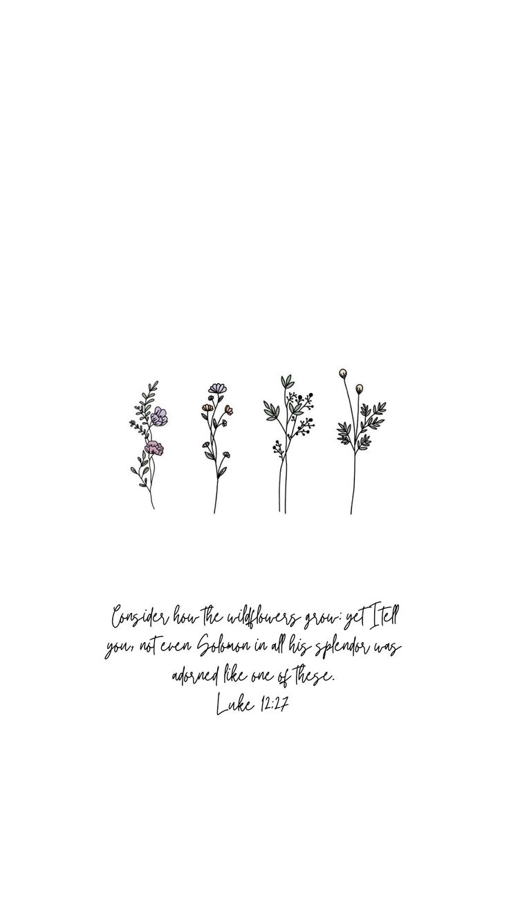 three flowers with the words, one is in black ink