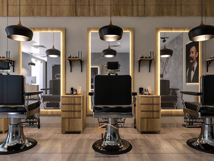 Men Saloon Decor Interior Design, Barber Shop Modern Design, Mens Saloon Interior, Men's Barber Shop Decor, Ladies Salon Interior Design, Unisex Salon Interior Design, Beauty Parlour Design, Saloon Decor Interior Design, Barbershop Design Interior