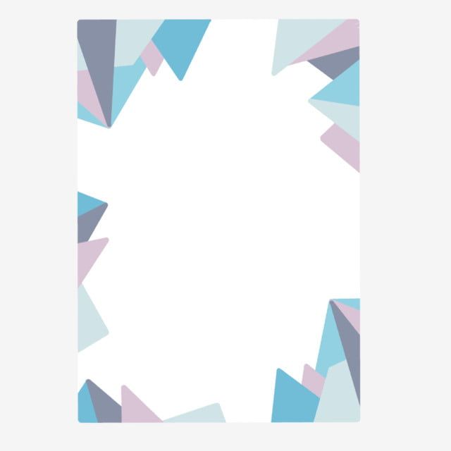 a white square with blue and pink shapes on the bottom, in front of a light gray background