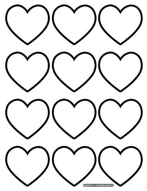 heart shapes to color for valentine's day