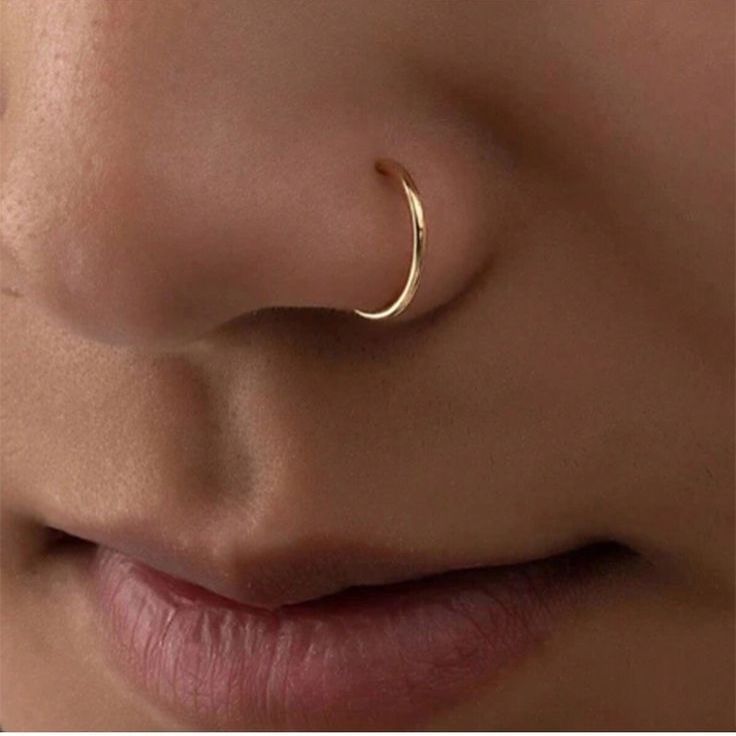 Gold faux hoop 3000 for both Trendy Nose Rings, Nose Piercing Ring, Cute Nose Piercings, Faux Nose Ring, Nose Ring Jewelry, Nose Piercing Hoop, Nose Piercing Stud, Cute Nose, Nose Pins