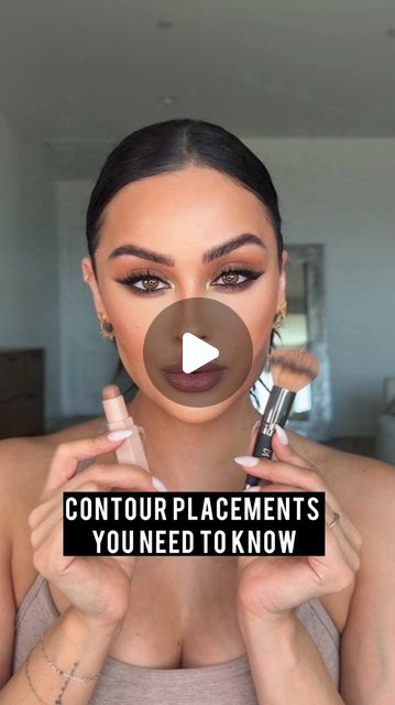 christendominique a August 7, 2024: "These three contour placements will change your face!🤯 Contour @fentybeauty Mocha03 Brush @itcosmetics No.7 #contour #contourplacement #contourtutorial #makeup #makeuptutorial #makeuphacks". contour, jawline, cheekbone, snatched, lifted Contouring And Highlighting Oval Face, Best Nose Contour Product, Contour Makeup For Round Face Shape, Contour Slimmer Face, Best Body Makeup, How To Contour Heart Shaped Face, How To Choose Contour Shade, Contour Placement Oval Face, Face Sliming Contour