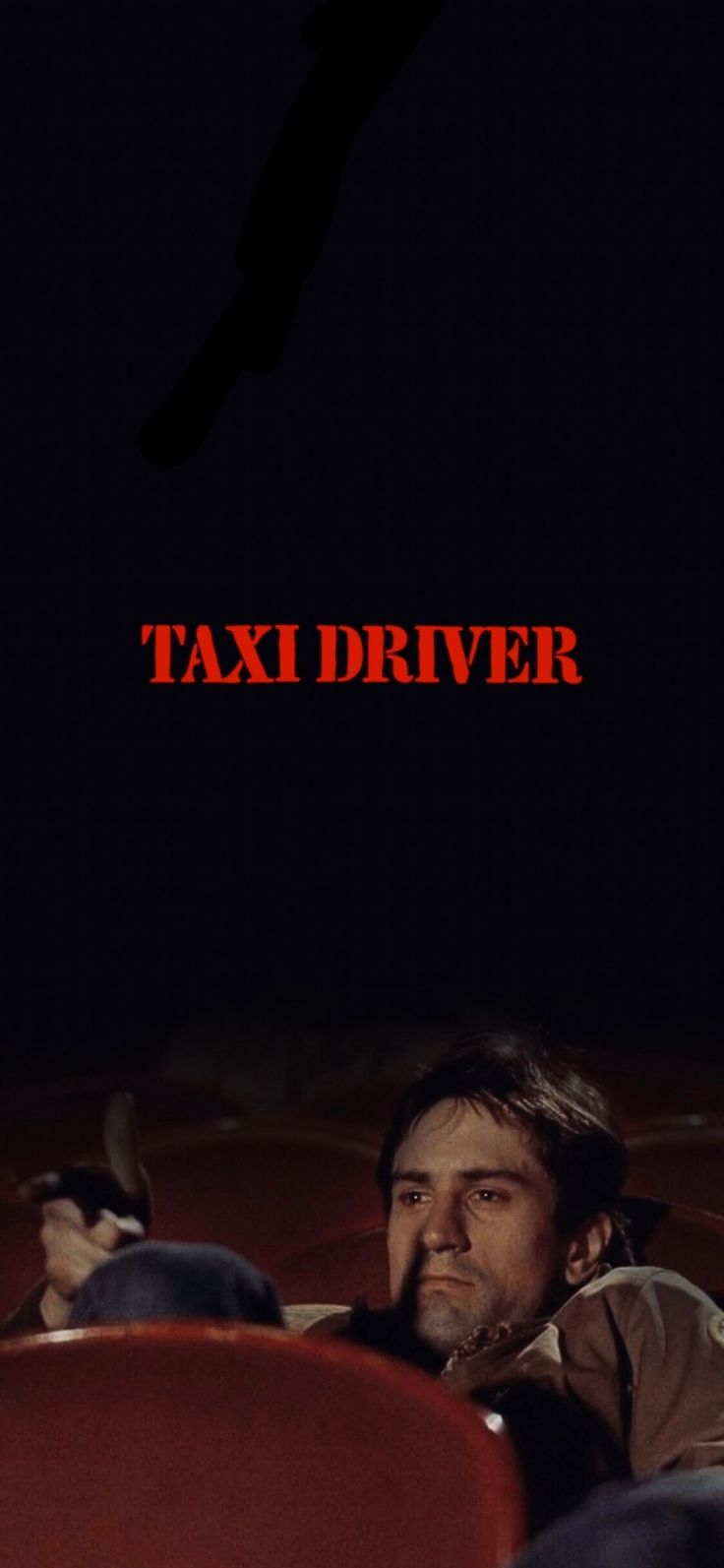 the movie taxi driver is shown in red and black