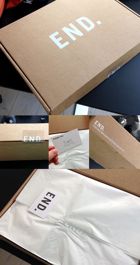 four different views of the inside of an empty box, with one opened and another closed