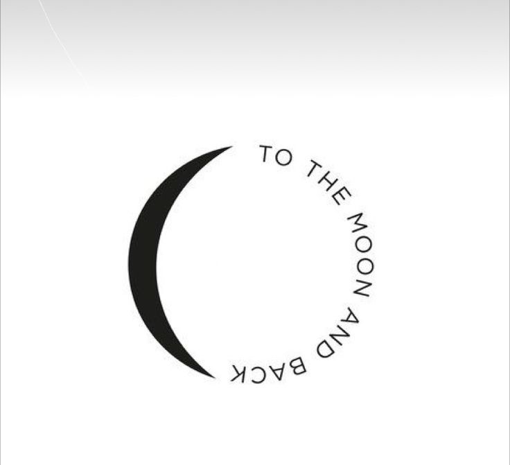 the moon and back logo on a white background