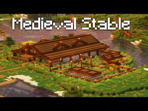 Medieval Stable | FULL TUTORIAL | FREE DOWNLOAD | Timelapse Build - YouTube Minecraft Dragon Stables, Minecraft Horse Stables Ideas, Medieval Stable, Stable Minecraft, Minecraft Horse Stables, Medieval Farm, Minecraft Library, Minecraft Farms, Minecraft Horse