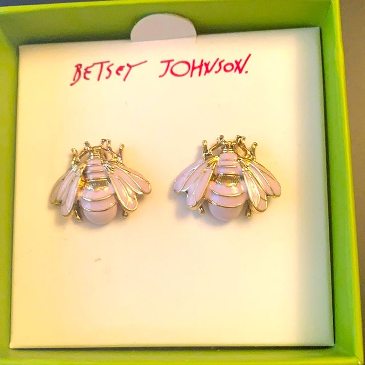 Nwt Betsey Johnson Beetle Earrings Gold Tone Pink Enamel Posts For Pierced Ears Please See Penny Picture For Size Packaged In Beautiful Gift Box! Nwt. Msrp $35 Penny Picture, Beetle Earrings, Black Cat Earrings, Flamingo Earrings, Spider Earrings, Betsey Johnson Earrings, Stud Style, Pumpkin Earrings, Daisy Earrings