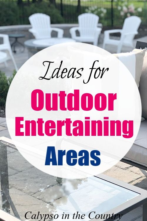 Patio and Adirondack chairs - outdoor entertaining areas. Ultimate Outdoor Entertaining Area, Outdoor Entertaining Area Diy, Country Outdoor Entertaining Area, Undercover Entertaining Area, Ottoman Tray Ideas, Hosting Outdoor Party Tips, Backyard Entertaining Area, Outdoor Hosting, Backyard Table