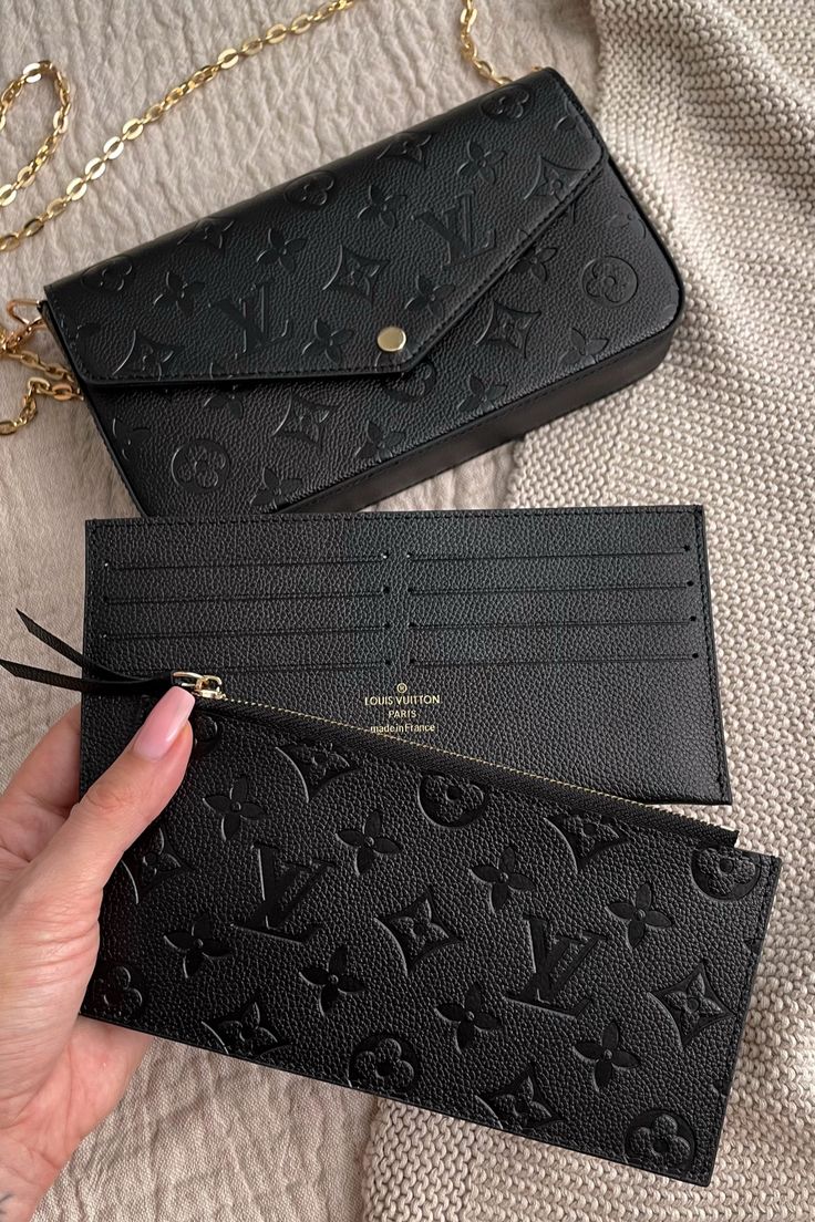 Sac Lv Louis Vuitton, Louis Vuttion Pochette, Louis Vuitton Felicie Pochette Black, Louis Vuitton Dhgate, Black Luis Viton Bag, Disgner Bag, Louis Vuitton Black Purse, Louis Viouton Purse, Louis Vuitton Wallet Aesthetic